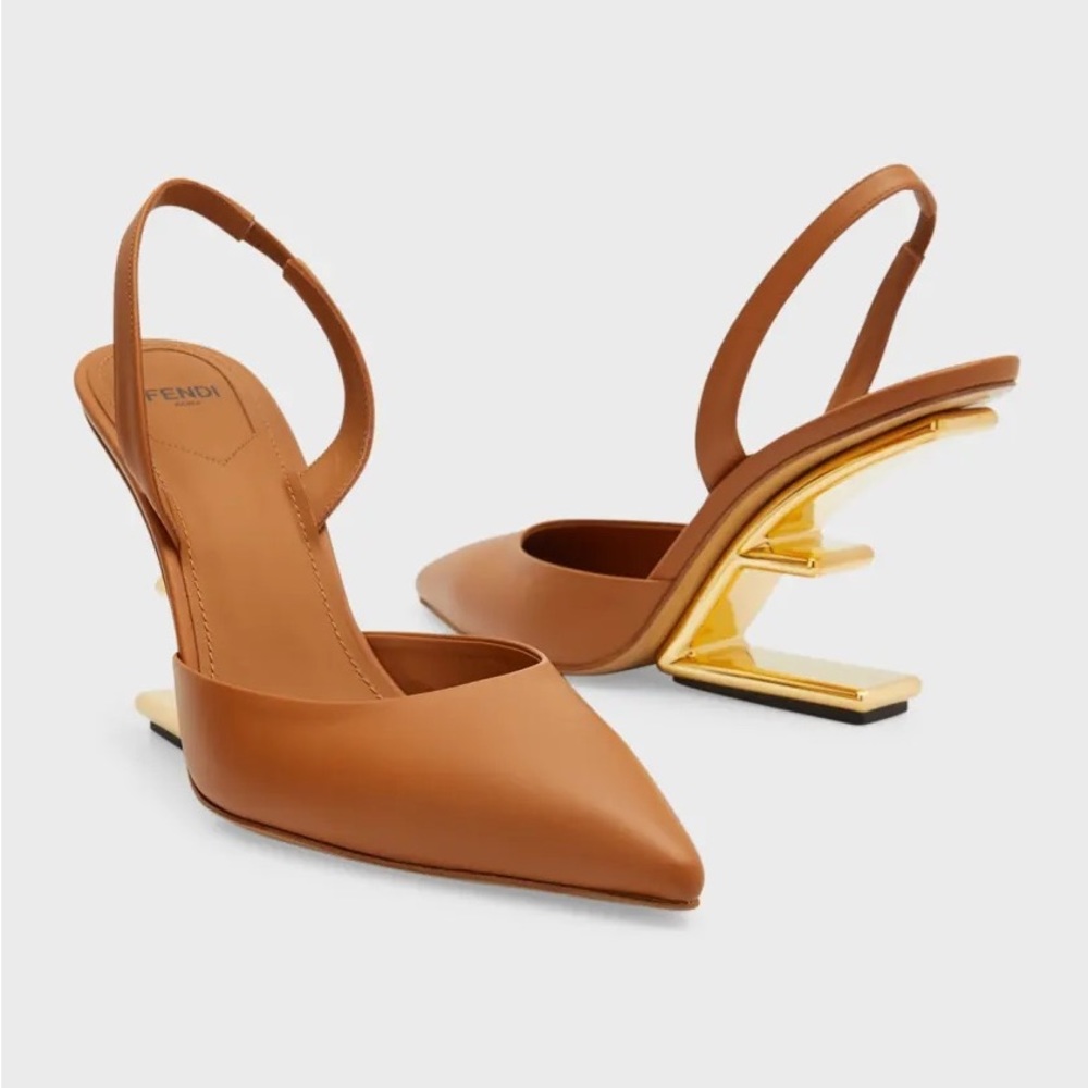 Fendi First Camel Pumps sz 9 NIB